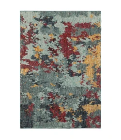 Oriental Weavers Evolution 8036C Blue/ Red Area Rug 5 ft. 3 in. X 7 ft. 3 in. Rectangle