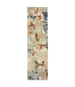 Oriental Weavers Evolution 8043K Beige/ Blue Area Rug 2 ft. 6 in. X 12 ft. 0 in. Runner