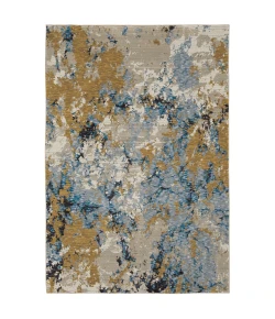 Oriental Weavers Evolution 0980A Blue/ Gold Area Rug 6 ft. 7 in. X 9 ft. 6 in. Rectangle