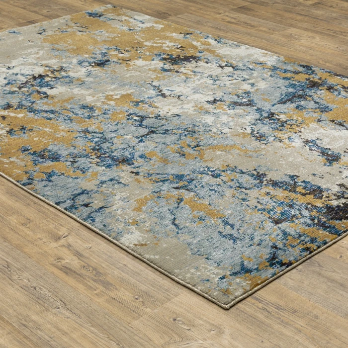 Oriental Weavers Area Rug Evolution 0980A Blue 7'10" X 10'10"