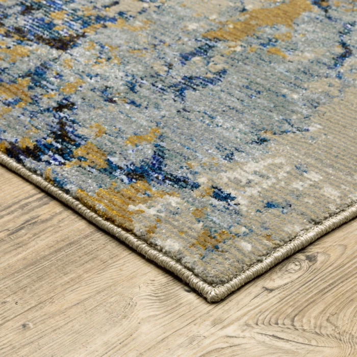 Oriental Weavers Area Rug Evolution 0980A Blue 7'10" X 10'10"