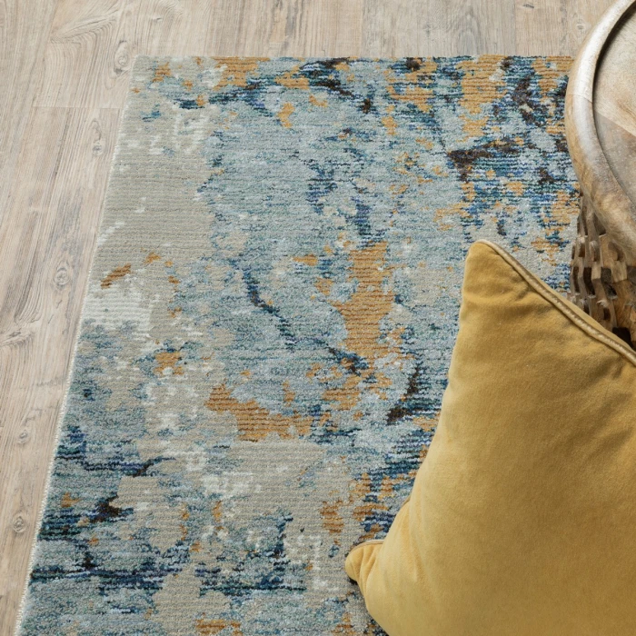 Oriental Weavers Area Rug Evolution 0980A Blue 7'10" X 10'10"