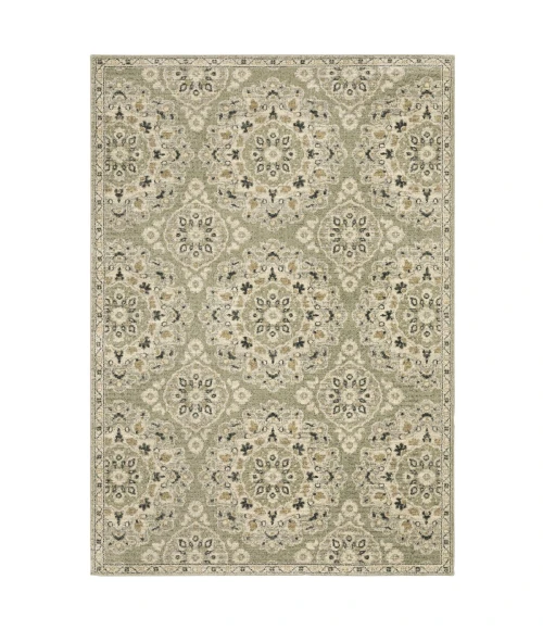 Oriental Weavers Area Rug Florence 4334E Green 6' 7" X  9' 6"