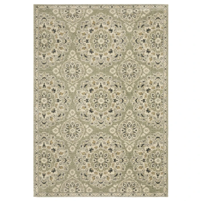 Oriental Weavers Area Rug Florence 4334E Green 9'10" X 12'10"