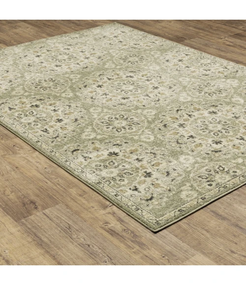 Oriental Weavers Area Rug Florence 4334E Green 6' 7" X  9' 6"