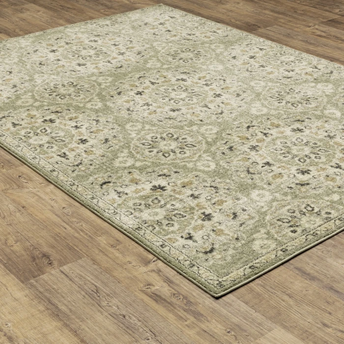 Oriental Weavers Area Rug Florence 4334E Green 9'10" X 12'10"