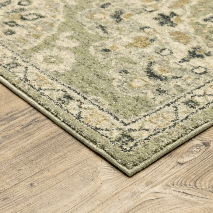 Oriental Weavers Area Rug Florence 4334E Green 9'10" X 12'10"