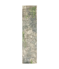 Oriental Weavers Formations 70007 Blue/ Green Area Rug 2 ft. 6 in. X 10 ft. Runner