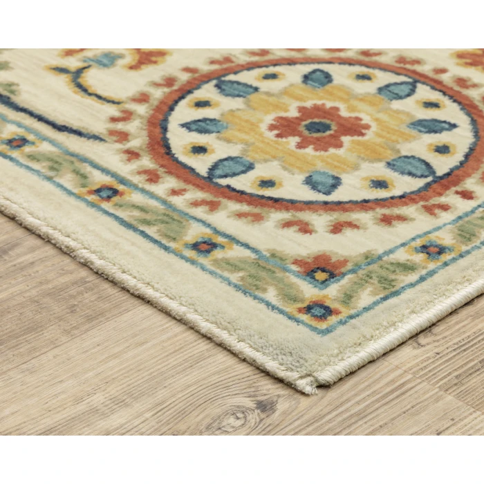 Oriental Weavers FRANCESCA fr07a Ivory/Multi Rug 2'X3'