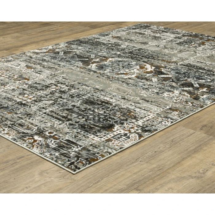 Oriental Weavers GEMINI 2060V Charcoal 3'10X5' 5