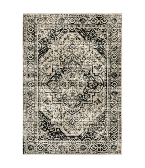 Oriental Weavers Area Rug Georgia 429G0 Grey 6' 7" X  9' 2"