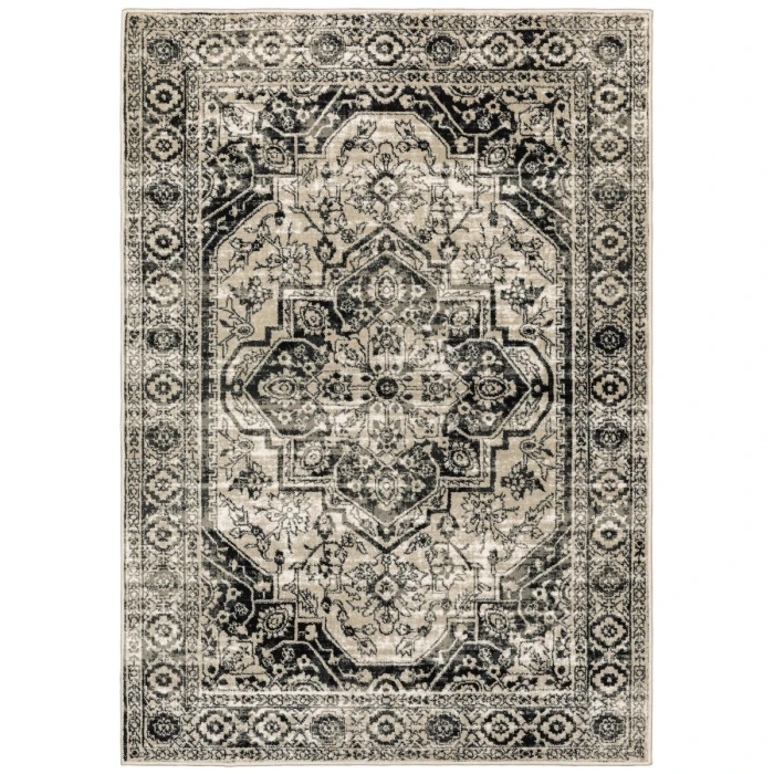 Oriental Weavers Area Rug Georgia 429G0 Grey 5' 3" X  7' 3"