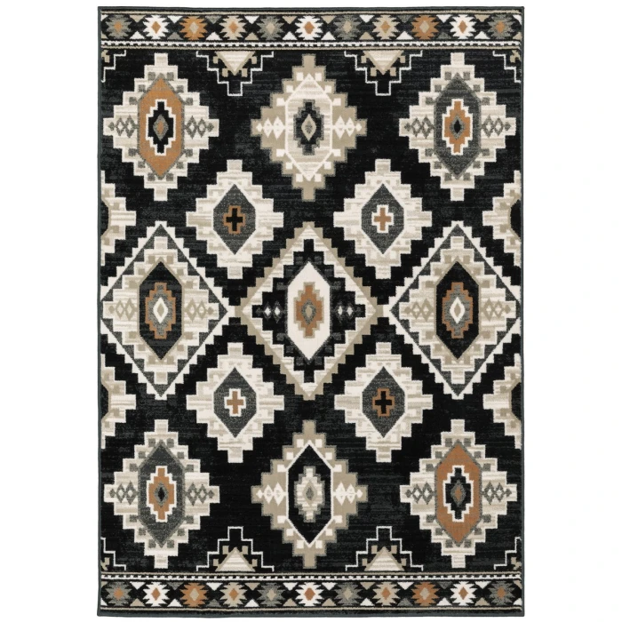 Oriental Weavers Area Rug Georgia 605F0 Charcoal 7'10" X 10'
