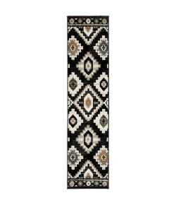 Oriental Weavers Georgia 605F0 Charcoal/ Ivory Area Rug 1 ft. 10 in. X 7 ft. 6 in. Runner