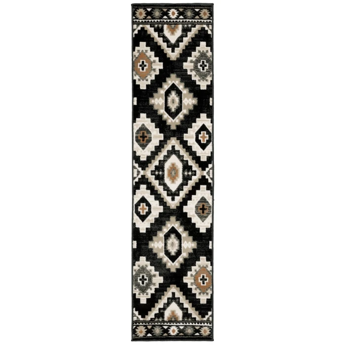Oriental Weavers Area Rug Georgia 605F0 Charcoal 1'10" X  7' 6" Runner