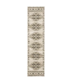 Oriental Weavers Georgia 643A0 Ivory/ Grey Area Rug 1 ft. 10 in. X 7 ft. 6 in. Runner