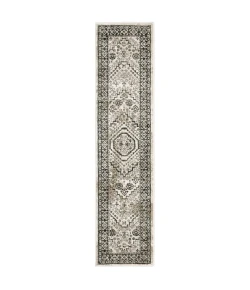 Oriental Weavers Georgia 659C0 Ivory/ Grey Area Rug 1 ft. 10 in. X 7 ft. 6 in. Runner
