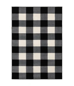Oriental Weavers Georgia 678D0 Black/ Ivory Area Rug 3 ft. 10 in. X 5 ft. 5 in. Rectangle