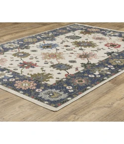 Oriental Weavers Hastings Ha01E Ivory/ Blue 3 Ft.10 In. X 5 Ft. 5 In. Rectangle Rug
