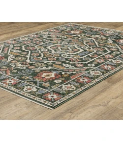 Oriental Weavers Hastings Ha02B Green/ Pink 3 Ft.10 In. X 5 Ft. 5 In. Rectangle Rug