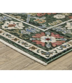Oriental Weavers Hastings Ha02B Green/ Pink 3 Ft.10 In. X 5 Ft. 5 In. Rectangle Rug