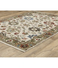 Oriental Weavers Hastings Ha03W Ivory/ Green 5 Ft. 3 In. X 7 Ft. 6 In. Rectangle Rug
