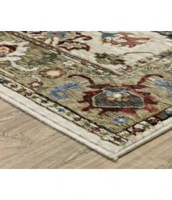 Oriental Weavers Hastings Ha03W Ivory/ Green 5 Ft. 3 In. X 7 Ft. 6 In. Rectangle Rug