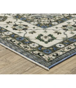 Oriental Weavers Hastings Ha07H Blue/ Ivory 6 Ft. 7 In. X 9 Ft. 6 In. Rectangle Rug