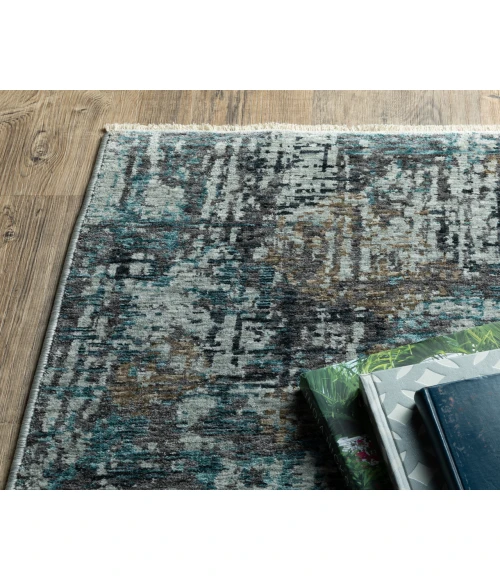 Oriental Weavers HAYDEN hay03 Blue/Beige Rug 6'7X9'6