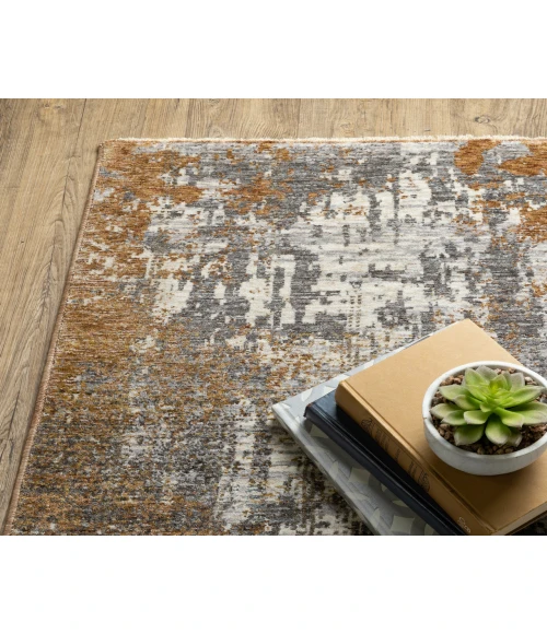 Oriental Weavers HAYDEN hay06 Grey/Rust Rug 6' 7X9' 6