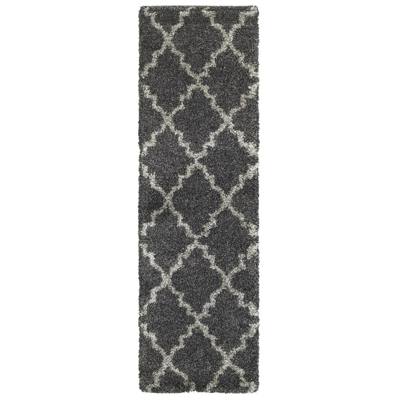 Oriental Weavers Area Rug Henderson 092K1 Charcoal 2' 3" X  7' 6" Runner