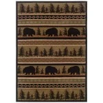 Oriental Weavers Hudson 1066A Black/ Beige Area Rug 6 ft. 7 in. X 9 ft. 6 in. Rectangle