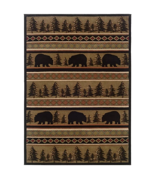 Oriental Weavers Area Rug Hudson 1066A Black 3'10" X  5' 5"