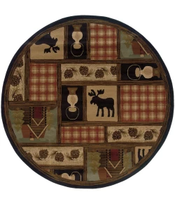 Oriental Weavers Hudson 1067A Brown/ Red Area Rug 1 ft. 10 in. X 7 ft. 6 in. Runner