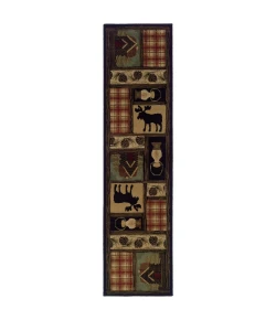 Oriental Weavers Hudson 1067A Brown/ Red Area Rug 1 ft. 10 in. X 7 ft. 6 in. Runner