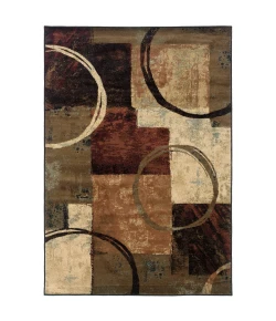 Oriental Weavers Hudson 2544B Brown/ Black Area Rug 5 ft. 3 in. X 7 ft. 6 in. Rectangle