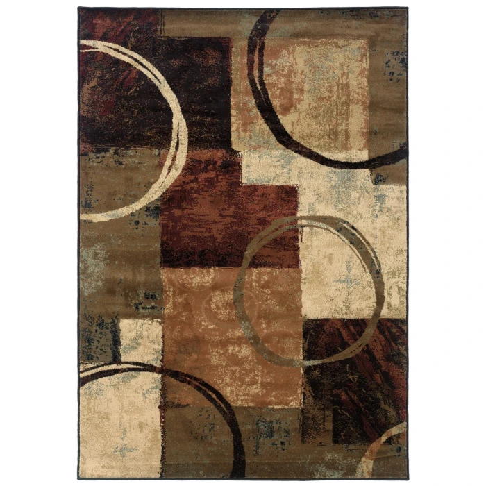 Oriental Weavers Area Rug Hudson 2544B Brown 5' 3" X  7' 6"