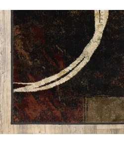 Oriental Weavers Hudson 2544B Brown/ Black Area Rug 7 ft. 8 in. Round