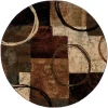 Oriental Weavers Hudson 2544B Brown/ Black Area Rug 7 ft. 8 in. Round