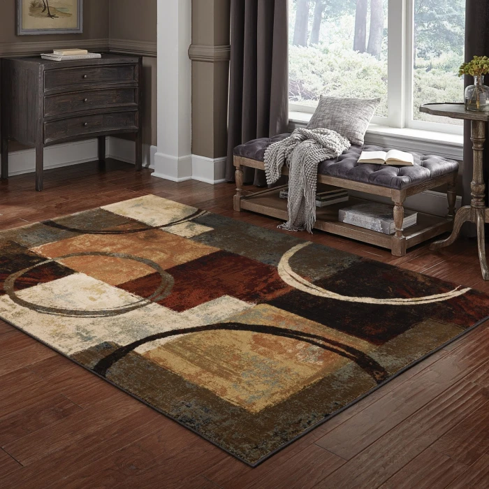 Oriental Weavers Area Rug Hudson 2544B Brown 7' 8"
