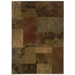 Oriental Weavers Hudson 036G1 Green/ Red Area Rug 3 ft. 10 in. X 5 ft. 5 in. Rectangle