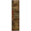 Oriental Weavers Hudson 036G1 Green/ Red Area Rug 1 ft. 10 in. X 7 ft. 6 in. Runner