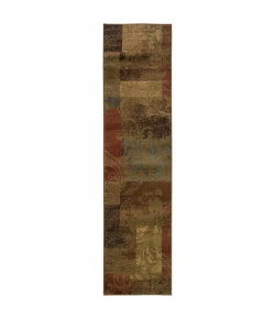 Oriental Weavers Hudson 036G1 Green/ Red Area Rug 1 ft. 10 in. X 7 ft. 6 in. Runner