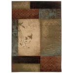 Oriental Weavers Hudson 040A1 Beige/ Green Area Rug 3 ft. 10 in. X 5 ft. 5 in. Rectangle