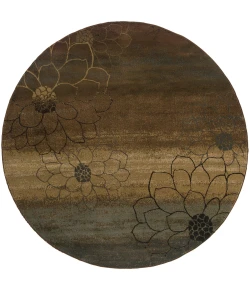 Oriental Weavers Hudson 074A1 Brown/ Beige Area Rug 7 ft. 8 in. Round