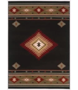 Oriental Weavers Hudson 087G1 Black/ Green Area Rug 10 ft. X 13 ft. Rectangle