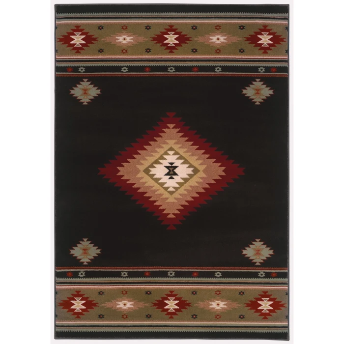 Oriental Weavers Area Rug Hudson 087G1 Black 3'10" X  5' 5"