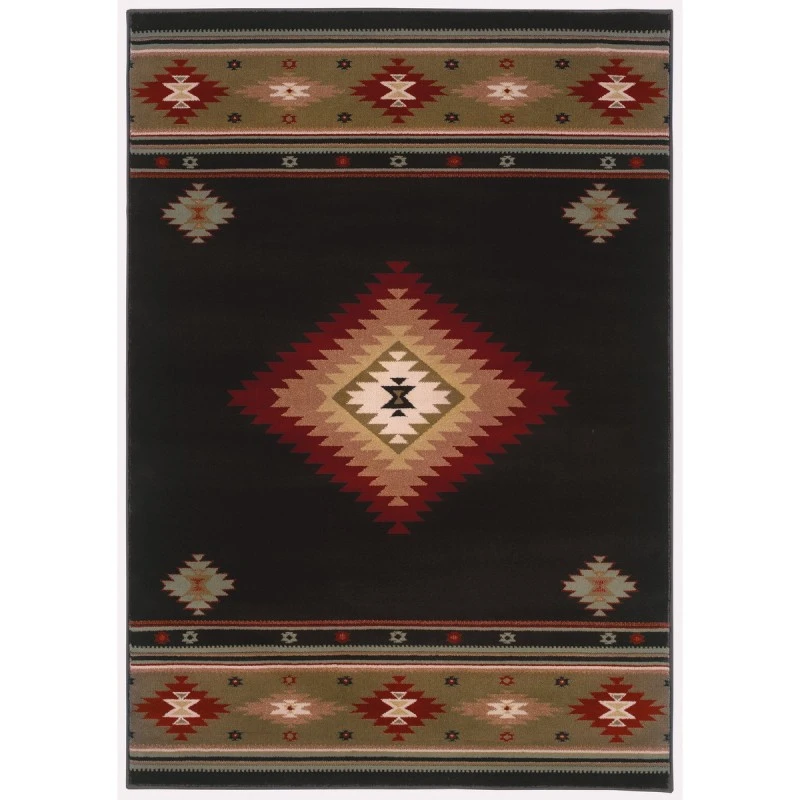 Oriental Weavers Area Rug Hudson 087G1 Black 6' 7" X  9' 6"
