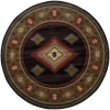 Oriental Weavers Hudson 087G1 Black/ Green Area Rug 7 ft. 8 in. Round