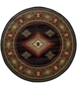 Oriental Weavers Hudson 087G1 Black/ Green Area Rug 1 ft. 10 in. X 3 ft. 3 in. Rectangle